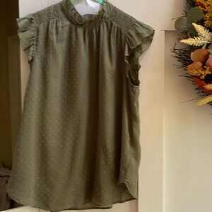 Loft, olive color. green dress shirt